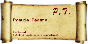 Prauda Tamara névjegykártya